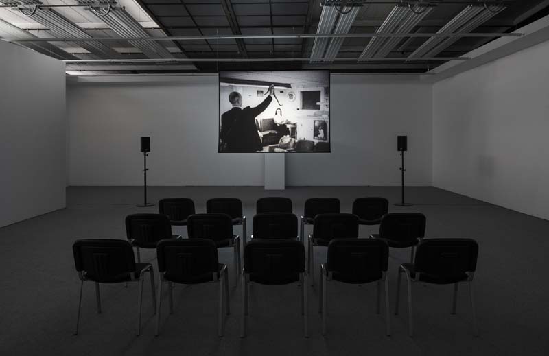 Installation view at Johann König. Jeremy Shaw, Quickeners, 2014. Photo: Timo Ohler