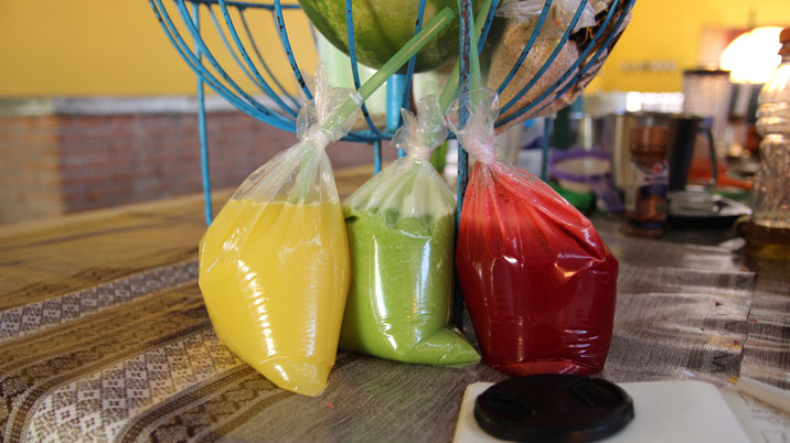 Laura Eldret, Bags of Juice, 2014