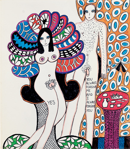Dorothy Iannone, Dialogues X, 1968/69. Sammlung Aldo Frei. Copyright Dorothy Iannone. Photo: Jochen Littkemann