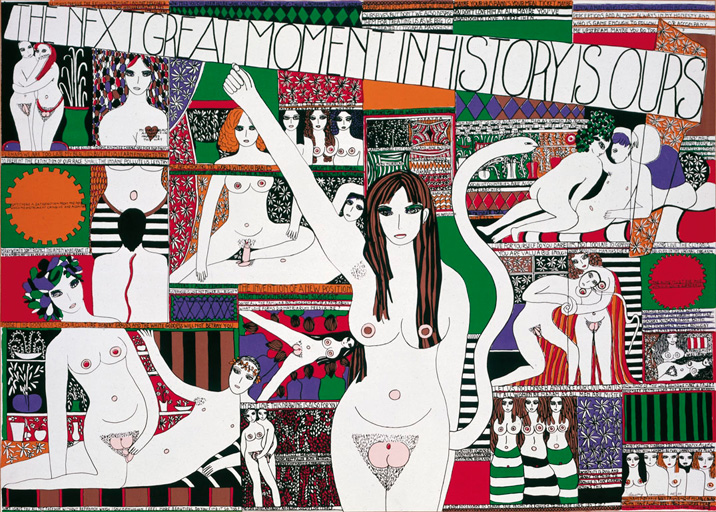 Dorothy Iannone, The Next Great Moment In History Is Ours, 1970. Courtesy the artist, Air de Paris, and Peres Projects, Berlin. Photo: Joachim Littkemann
