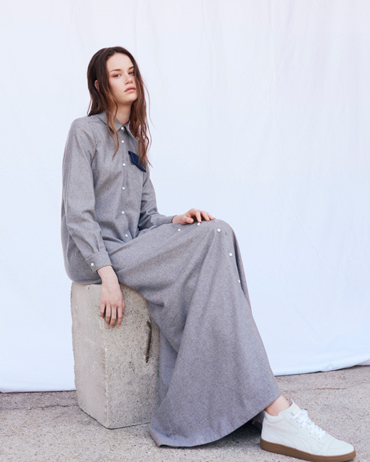 Dress by Lilly Ingenhoven, shoes by Puma x Alexander McQueen