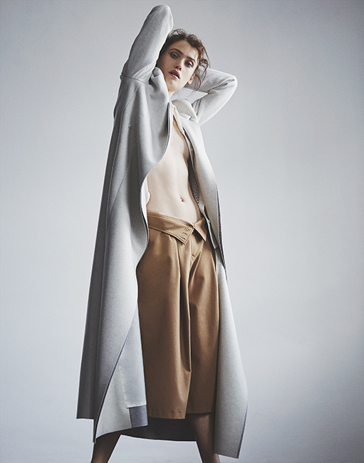 Brown culottes by Paul and Joe White shirt by The Kooples Tailored coat by J. Js Lee 