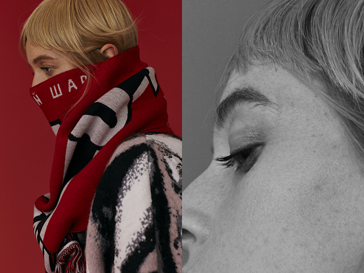 left: scarf: vetements on www.thestores.com/ oversized sweater: j.w. anderson on www.netaporter.com  