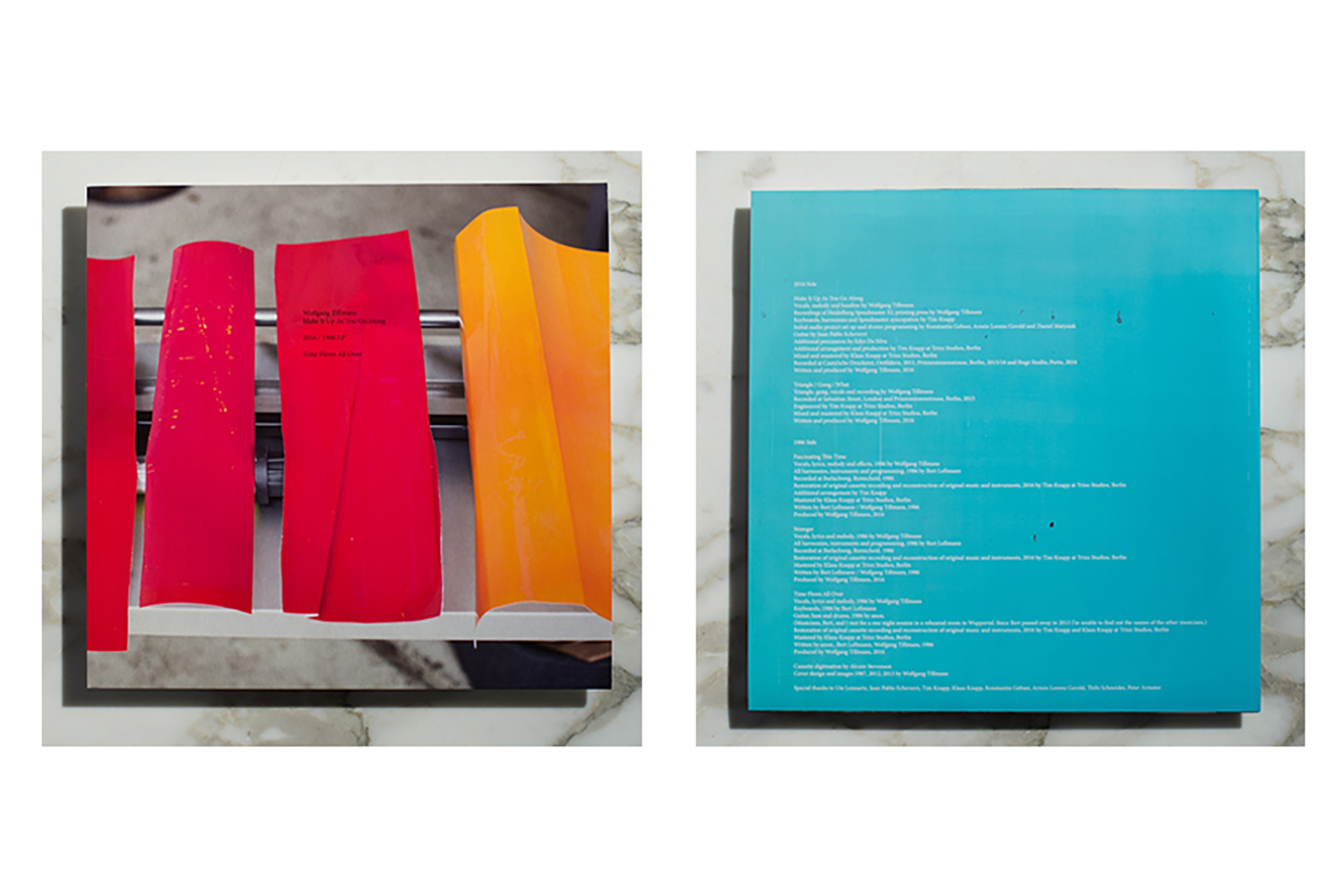 Front and Back Covers of "2016 / 1986" by Wolfgang Tillmans. Images via thevinylfactory.com 