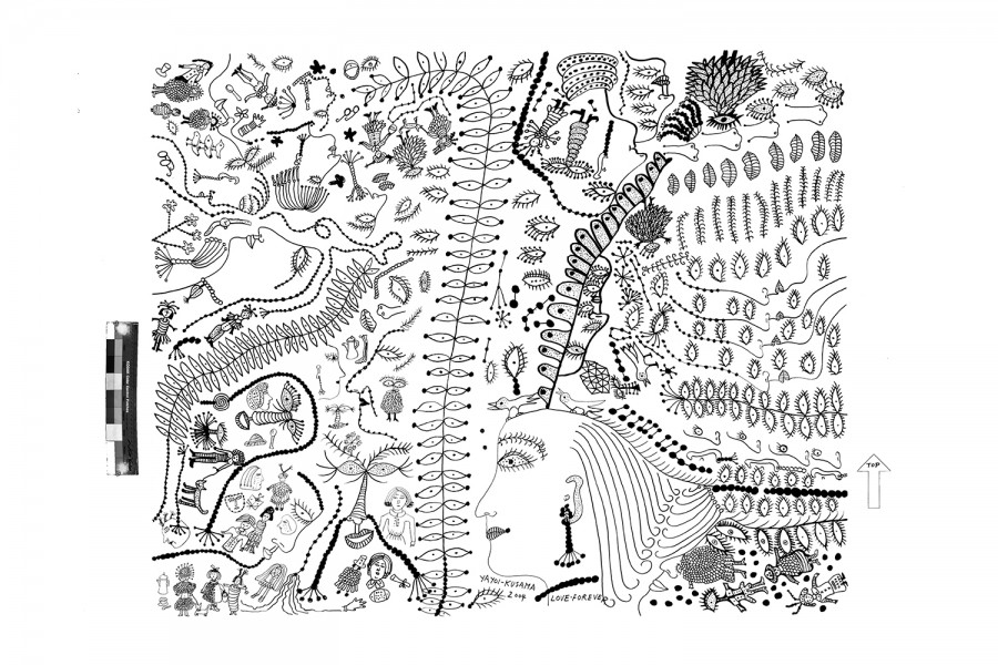 "Love Forever Taow", 2004, Yayoi Kusama. Copyright Yayoi Kusama. "The Little Mermaid", by Hans Christian Andersen & Yayoi Kusama, 2016. Image Courtesy of the Louisiana Museum of Modern Art